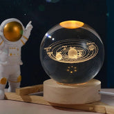 3d Galaxy Crystal Ball Night Light
