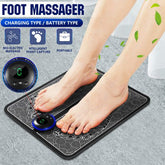 Ems Foot Massager Mat Electric Usb Charging Smart Display Ten Acupuncture Feet Cushion Blood Circulation Pad Health Care Home – With Box