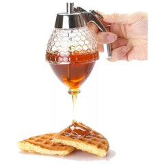 Honey Juice Syrup Dispenser Pot Jar For Kitchen Bee Drip Storage - With Premium Quality
