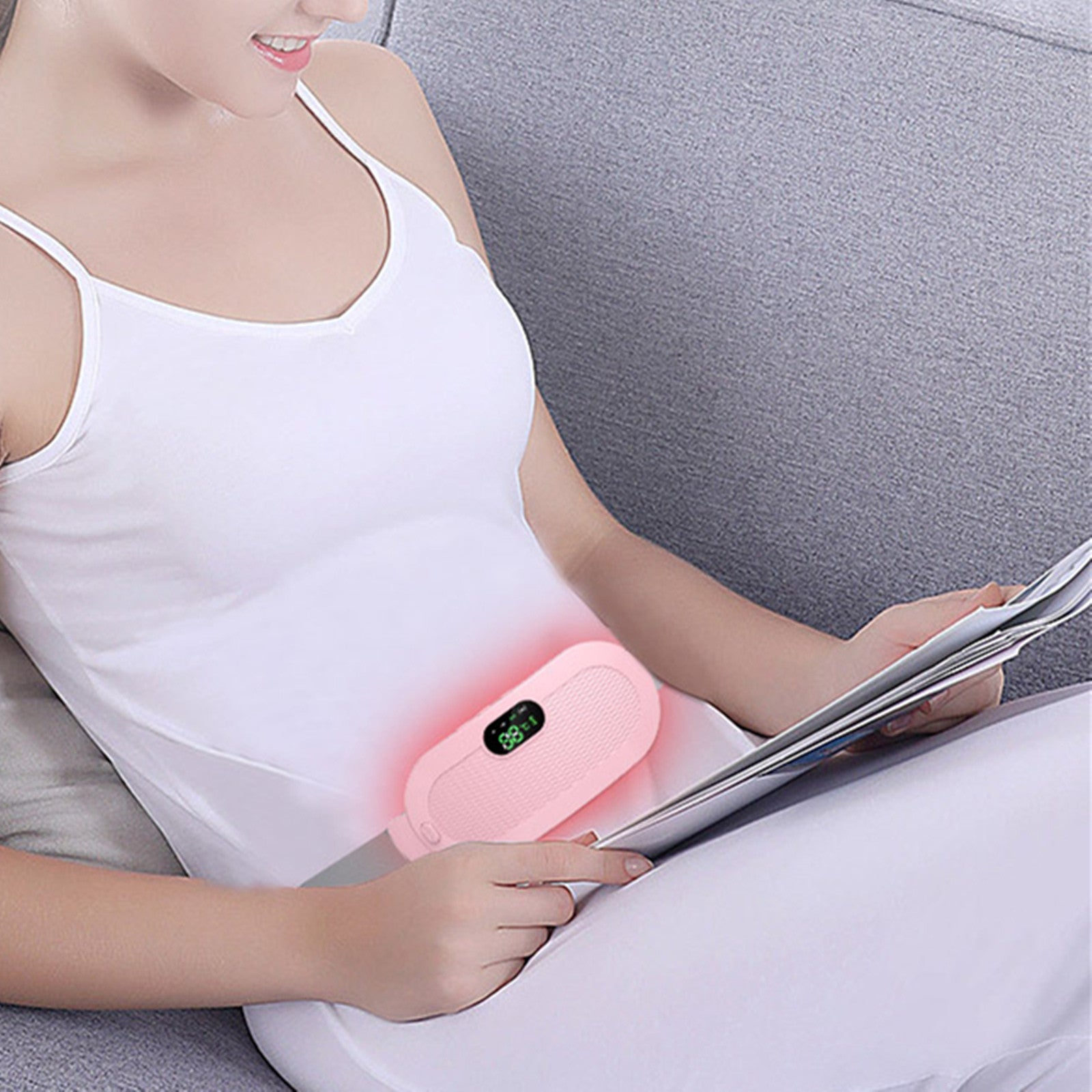 Vibrating and Heating Digital Period Pads to Treat Period Cramps