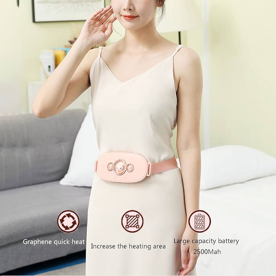 Vibrating and Heating Digital Period Pads to Treat Period Cramps