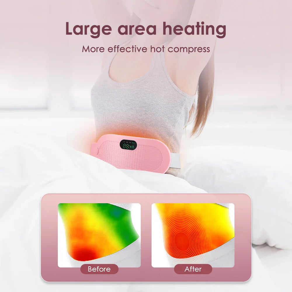 Vibrating and Heating Digital Period Pads to Treat Period Cramps