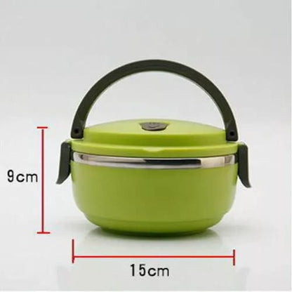 2 Layer Easy Portable Lunch Box Non-toxic, Health and Safety (Random Color)