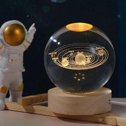 3d Galaxy Crystal Ball Night Light