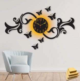 3D Wall Clock I Wooden Wall Clock