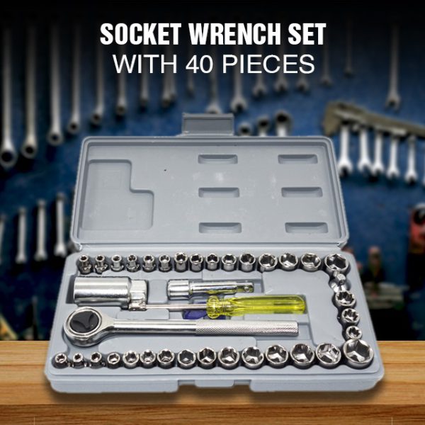 40pcs Aiwa Socket Wrench Tool Kit