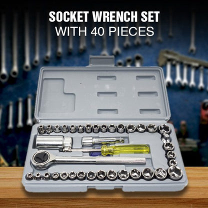 40pcs Aiwa Socket Wrench Tool Kit