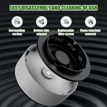Self Extinguishing Smart Ashtray Smokeless Ashtray Air Purifier