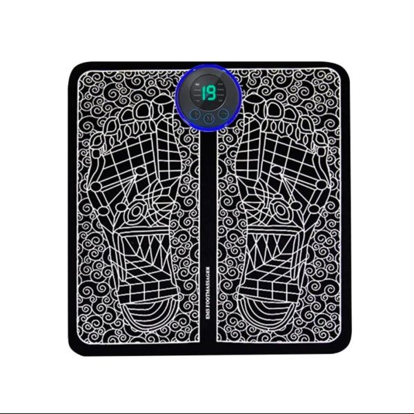Ems Foot Massager Mat Electric Usb Charging Smart Display Ten Acupuncture Feet Cushion Blood Circulation Pad Health Care Home – With Box