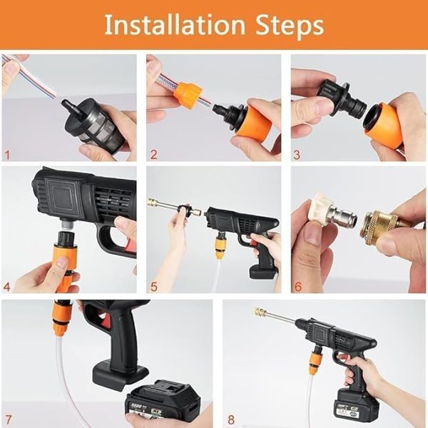 Automatic Cordless Wireless Car Wash Spray Gun High Pressure (Original Product with High Quality)
