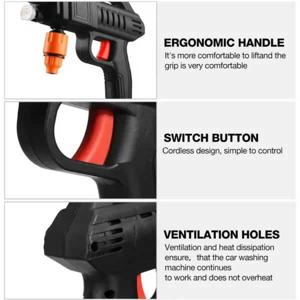 Automatic Cordless Wireless Car Wash Spray Gun High Pressure (Original Product with High Quality)
