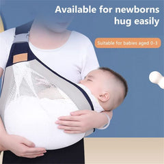 Baby Carrier, Ergonomic Baby Strap One Shoulder Labor-saving Polyester Baby Half Wrapped Sling (Random Color)