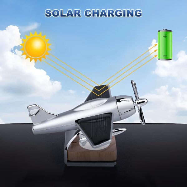 Car Dashboard Solar Plan: Solar-Powered Aeroplane Air Freshener for Aircraft Model