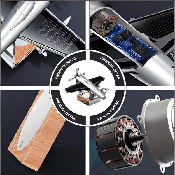 Car Dashboard Solar Plan: Solar-Powered Aeroplane Air Freshener for Aircraft Model