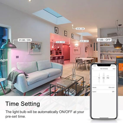 Smart LED Light Bulb with Built-in Bluetooth Speaker and Remote Control