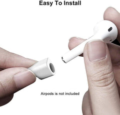 Anti Lost Silicone Earphone Rope Holder Cable For Airpods Strap (combo Deal 1 Black X 1 White )