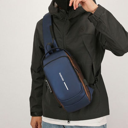 Men Anti Theft Chest Bag Shoulder USB Charging Crossbody Package School Short Trip Messengers Gym Men’s Sling Sports