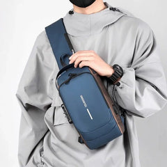 Men Anti Theft Chest Bag Shoulder USB Charging Crossbody Package School Short Trip Messengers Gym Men’s Sling Sports