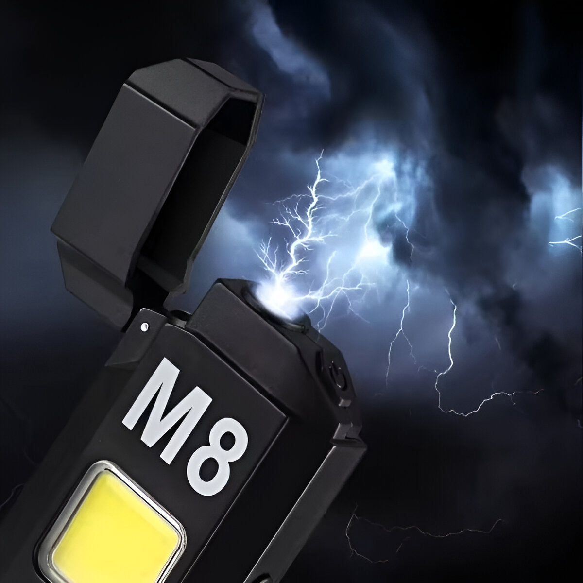 Dh-001 Cob Led Flashlight With Lighters (Premium Quality)