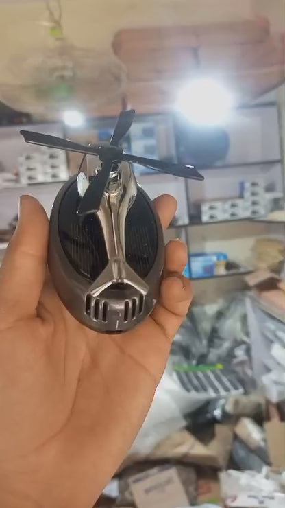 Solar Powered Rotating Helicopter Car Aromatherapy Air Freshener