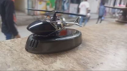 Solar Powered Rotating Helicopter Car Aromatherapy Air Freshener